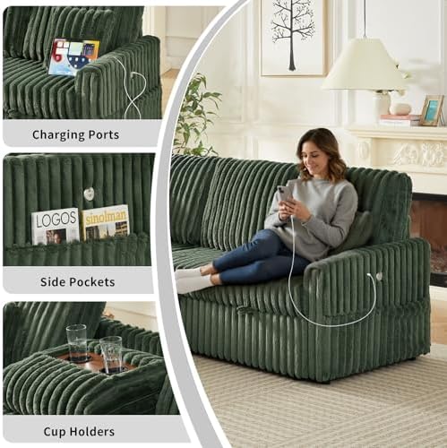 KCGKCG 81" Sectional Sleeper Sofa Bed - Image 4