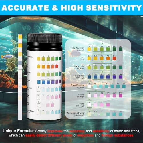 DaToo 8 in 1 Aquarium Test Kit Fish Tank Test Strips Accurate Water Quality - Image 4