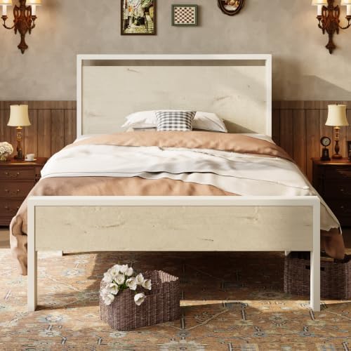 SHA CERLIN 14 Inch Twin Metal Platform Bed Frame - Image 3