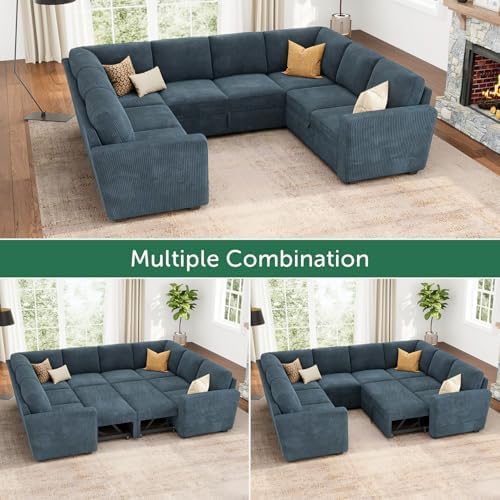 HONBAY 111'' Modular Sectional Sleeper Sofa - Image 4