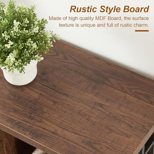 HOMISSUE Sofa Console Table, Rustic Console Table - Image 5