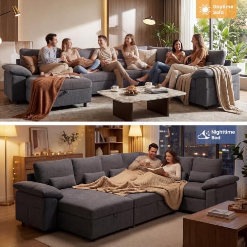 110 Inch Modular Sectional Sleeper Sofa - Image 4