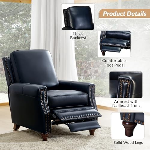 HULALA HOME Genuine Leather Manual Recliner - Image 5