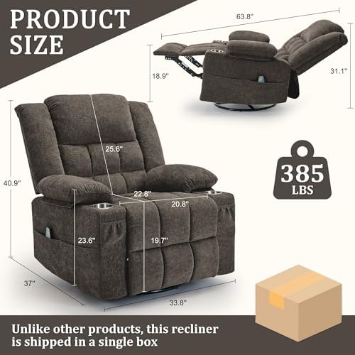 Korser Swivel Rocker Recliners, Rocking Chair Recliner - Image 2
