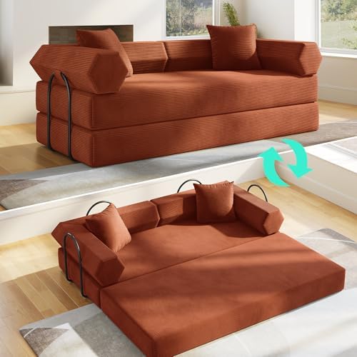 79" Convertible Sofa Bed, Boneless Couch by ZQRhome