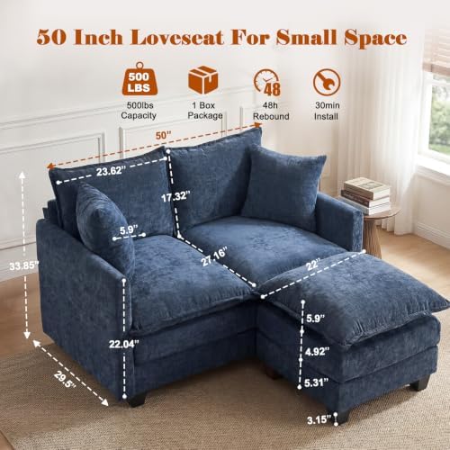 50'' L-Shape Loveseat Sofa - Image 2
