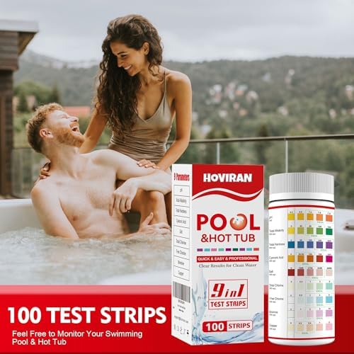 Pool Salt Test Strips, Hot Tub Spa Test Strips 9 in 1, 100 Strips - Image 4