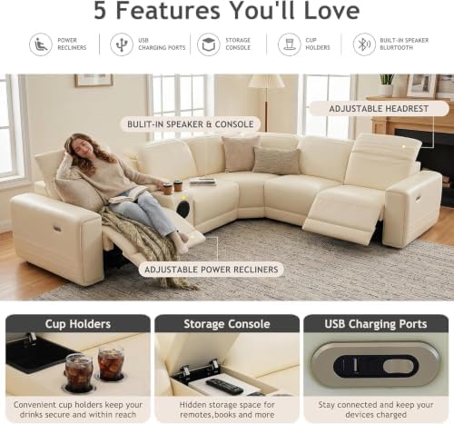 Power Recliner Sectional Sofa - Image 3