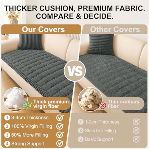 Smiry Couch Cover for Dogs, Non Slip Washable Sofa Protector for Pets - Image 4