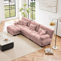 Modular Sectional Sofa for Living Room, Oversized 3 Seater Pink Sectional by Wunlerlant