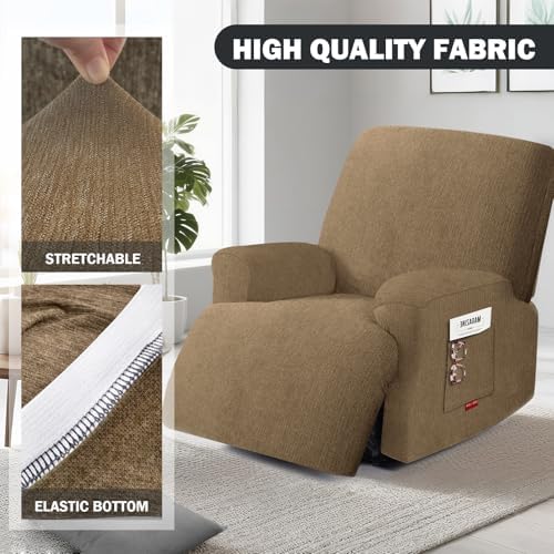 Oversized 3 Pieces Stretch Recliner Chair Covers - Image 3