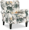 YOLENY Mid Century Wingback Arm Chair, Modern Upholstered Fabric High Back by YOLENY