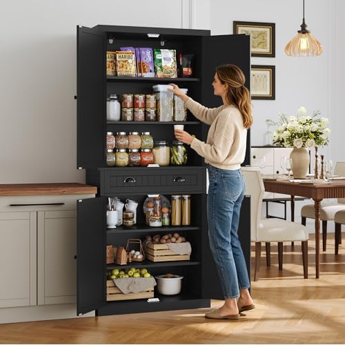 ARTPOWER 72" Tall Freestanding Pantry & Kitchen Storage Cabinet - Image 3