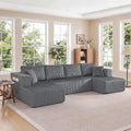 Skepphlay 132" U Shaped Couch, Boneless Sectional Couches by Unknown