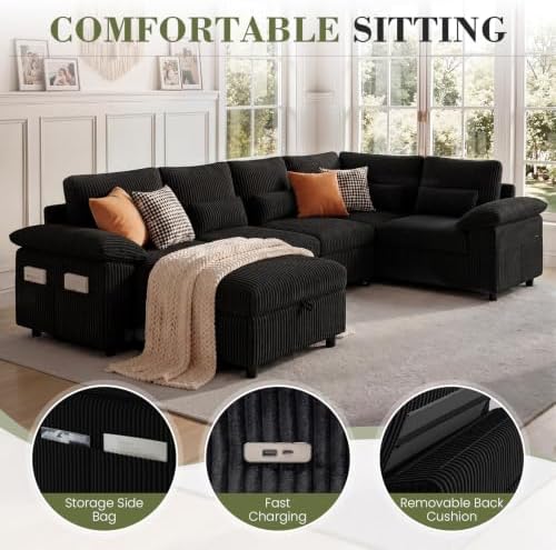110 Inch Modular Sectional Sleeper Sofa - Image 5