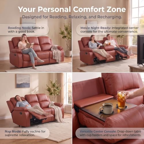 Leather Recliner Sofa，Reclining Sofa - Image 3