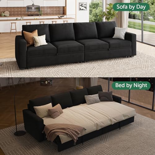 HONBAY Modular Sectional Sleeper Sofa Bed, - Image 3