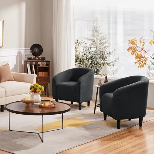 Yaheetech Compact Sherpa Accent Chairs Set of 2 - Image 4