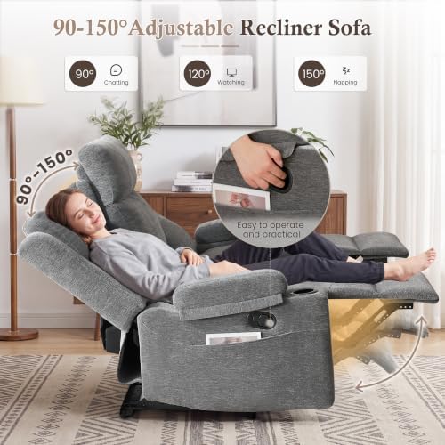 Manual Recliner Sofa Set, Reclining Sofa Couch, 3 Seater Reclining Loveseat Sofa - Image 3