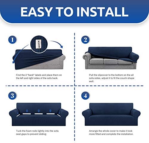 KEKUOU Stretch Oversized Couch Covers - Image 5