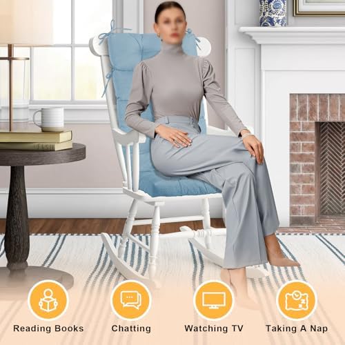 Rocking Chair Cushions Indoor High Back Set - Image 5