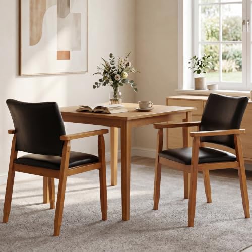 GOTMINSI Mid-Century Modern PU Leather Dining Chair - Image 7
