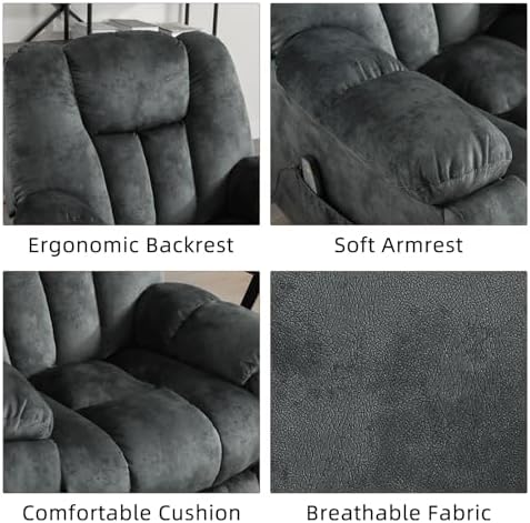 EBELLO Reclining Sofa for Living Room, Extra Wide Modern Overstuffed 3 Seat - Image 3