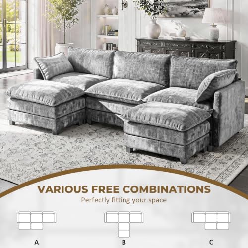 LEVELEVE 112.5" U-Shape Modular Sofa - Image 3