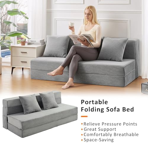 JKMAX Queen Size Folding Sofa Bed - 4 in 1 Convertible Sleeper Chair - High - Image 3