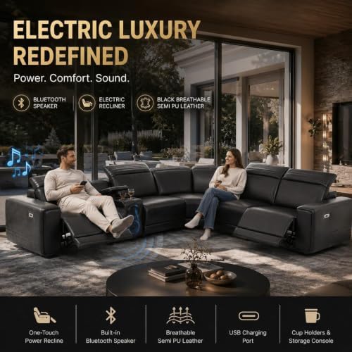 Power Recliner Sectional Sofa - Image 3