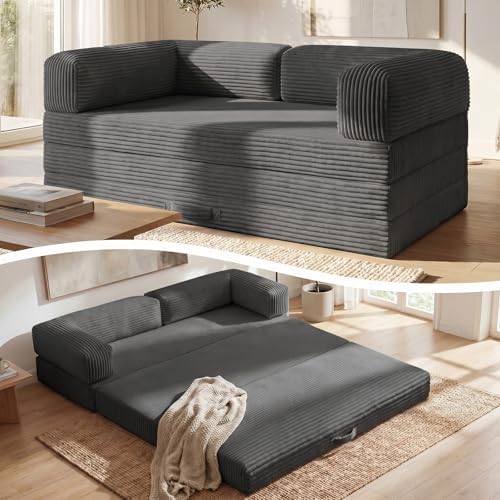 Erament Futon Sofa Bed Queen, Convertible Tri Folding Mattress Couch Bed by Unknown