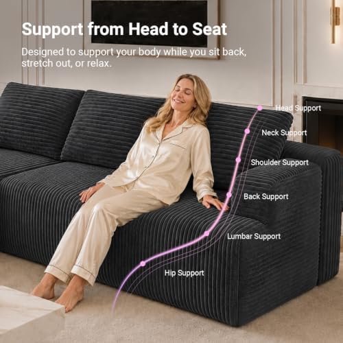 Avenco Modular Sectional Sofa, Boneless Couches - Image 5