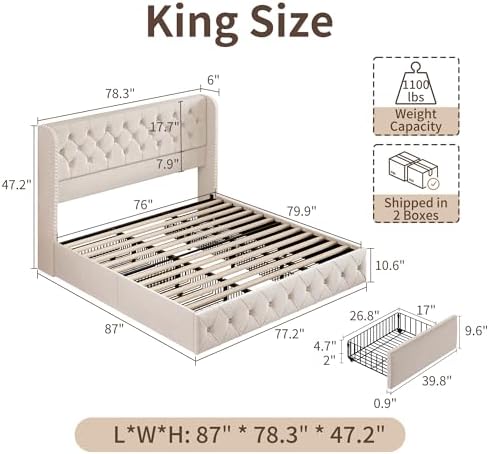 BRELTAM King Size Bed Frame - Image 2