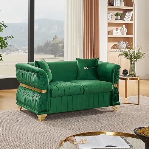 KEIKI 62" Luxury Oversized Velvet Chesterfield Sofa - Image 3