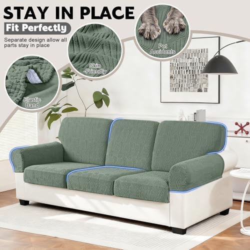 VANSOFY Stretch Couch Cushion Covers - Image 4