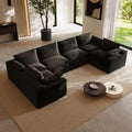 Novilla 133.8" Modular Cloud Couch, Modern Sectional Sofa by Novilla