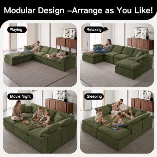 138" Boneless Cloud Couch Sectional - Image 5