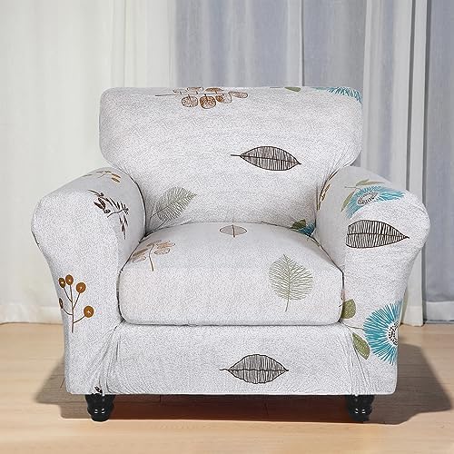 SearchI Stretch Sofa Cover Printed Couch Covers, Floral Pattern 2 Piece - Image 2
