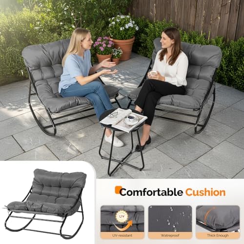 VINGLI Rocking Patio Chairs Set of 2 - Image 5