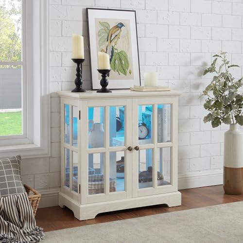 30" Glass Curio Display Storage Cabinet by Unknown