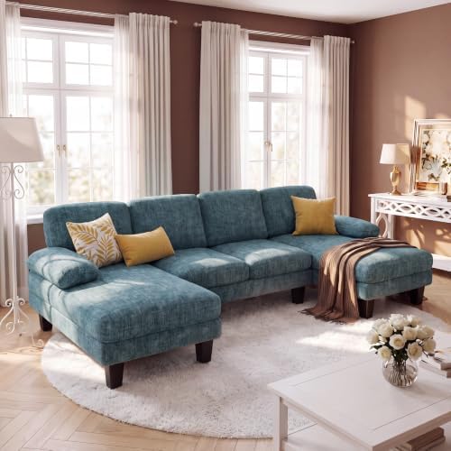 Furmax Sectional Couches for Living Room, Light Blue by Furmax