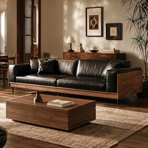 106“ 4-Seater PU Leather Sofa Couch - Image 6