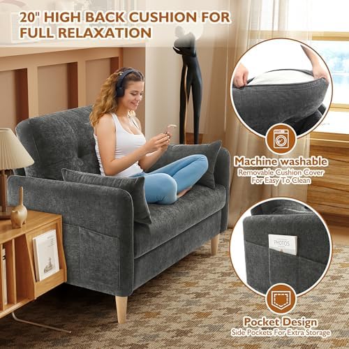 Urhanherry 47" Small Sofa Couch - Image 4