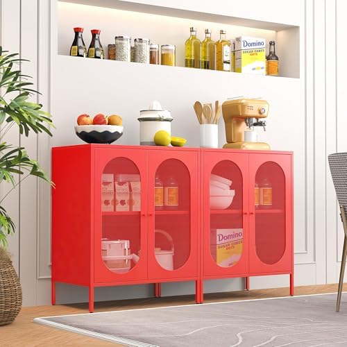 2 Door Accent Cabinet, Metal Storage Cabinet - Image 4