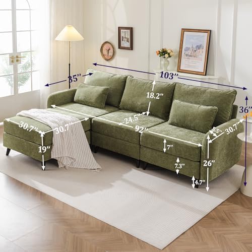 Rexulqo 104'' Modular Sectional Sofa - Image 6