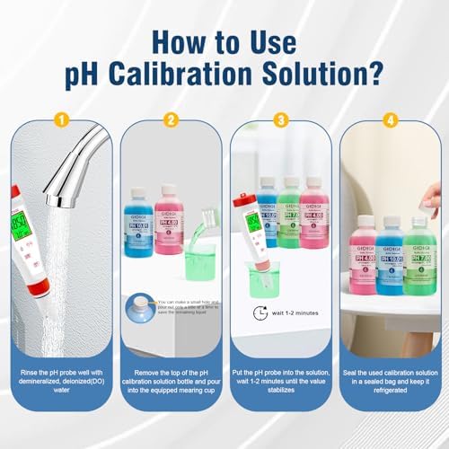 pH Meter Calibration Solution Kit, Includes 4.00, 7.00 and 10.01 - Image 7