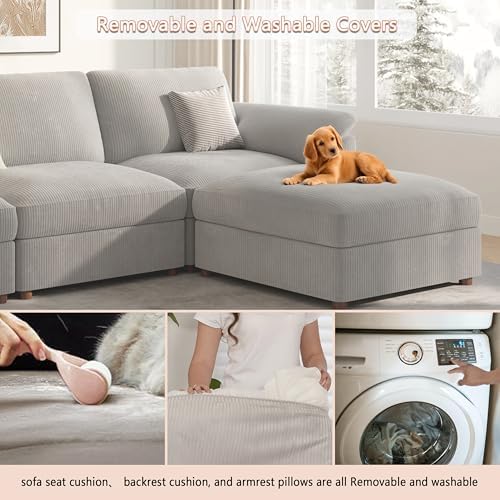EASE MOOSE U Shape Sectional Cloud Couch, Oversized Modular Sectional Couch - Image 6