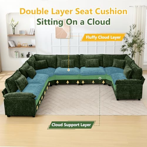 Oversized Modular Sectional Sofa Set, Convertible Deep Seat Cloud Couch - Image 3