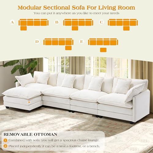 Hanherry Modular Sectional Sofa, Cloud Couch - Image 4