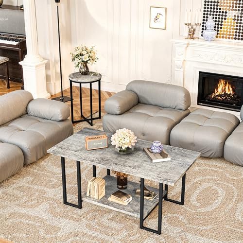 Lamerge 3 Pieces Living Room Table Set, Coffee Table - Image 5